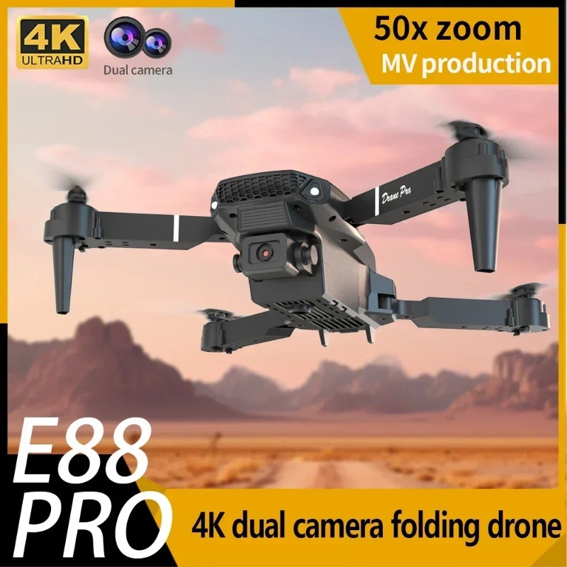 Drone Pro Rc Ufo - E88 มินิโดรน 4K HD กล้อง WiFi