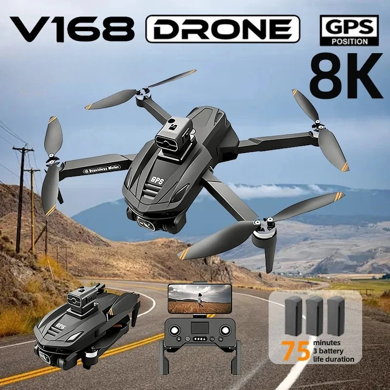 Drone E88Pro Rc 4K - โดรน GPS รุ่นดั้งเดิม V168 ระดับมืออาชีพ กล้องถ่ายภาพทางอากาศความละเอียด