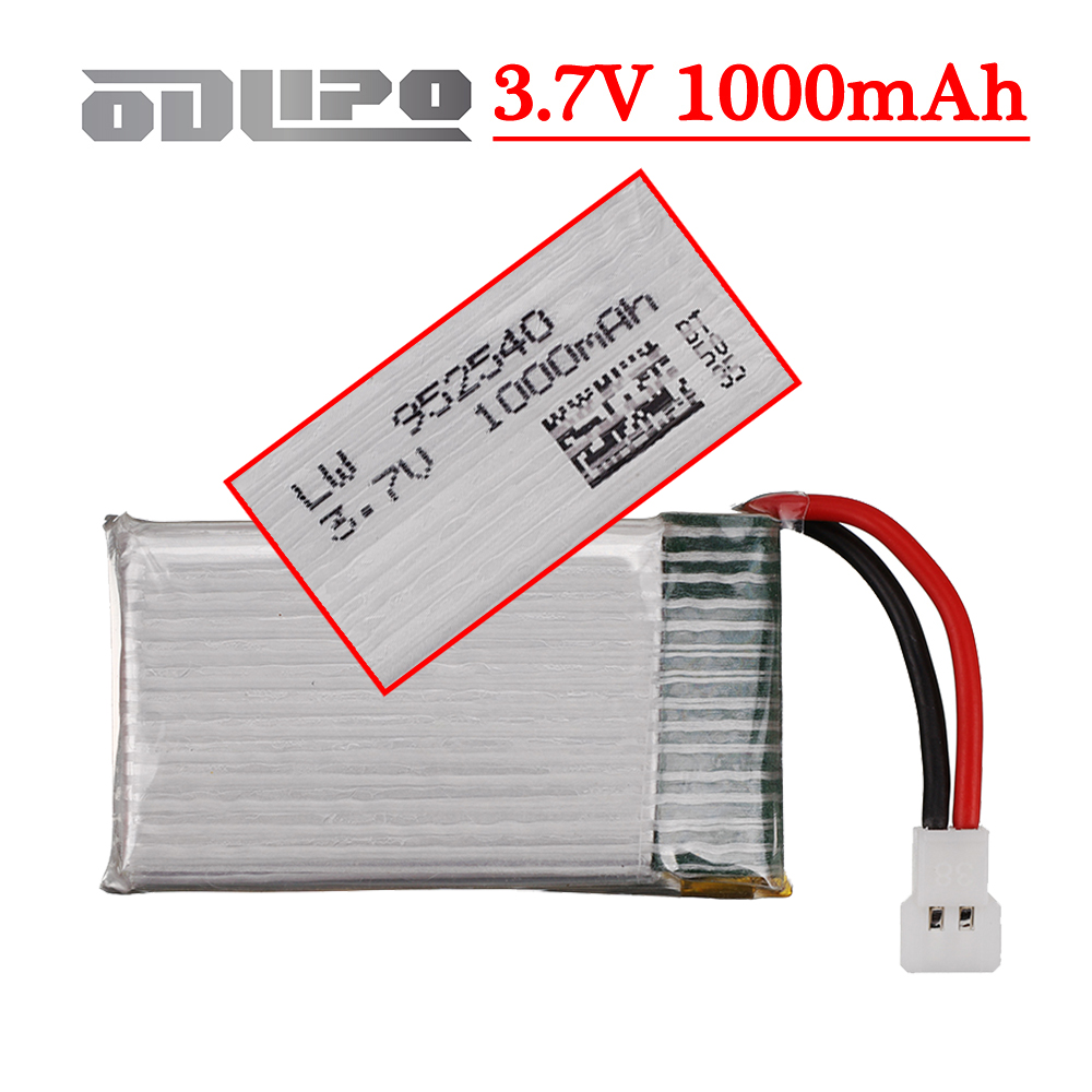 Drone Mjx Rc - แบตเตอรี่ลิโพ 3.7V 1000mAh 25C สำหรับโดรน Syma