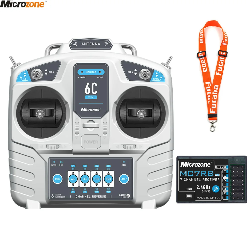 Drone Rc Ufo - ไมโครโซน MC6C V2ขนาดเล็ก2.4G เครื่องส่งสัญญาณควบคุม6CH พร้อมตัวรับสัญญาณระบบวิทยุสำหรับเครื่องบิน RC