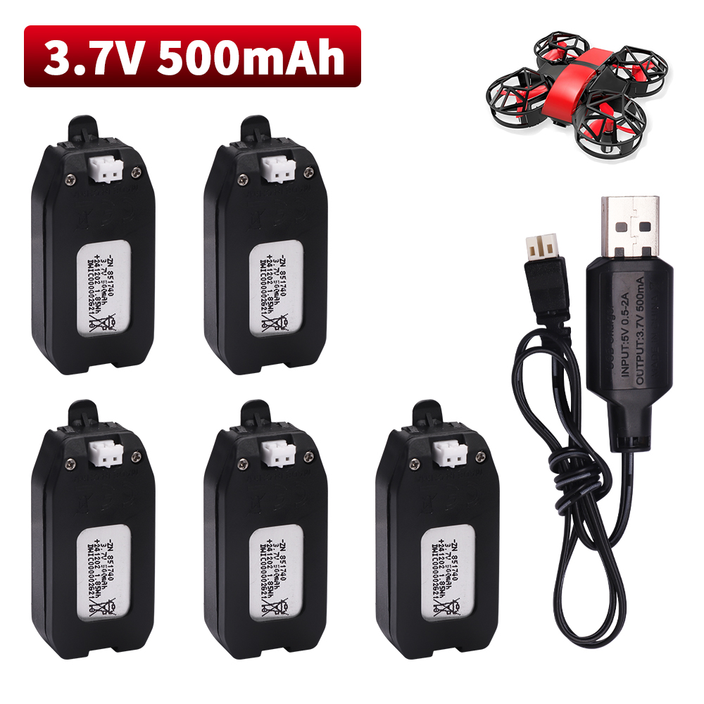 Drone Lipo Battery - 3.7V 500mAh แบตเตอรี่ลิเธียมสําหรับ NH330 RH821 เครื่องบินสี่แกน