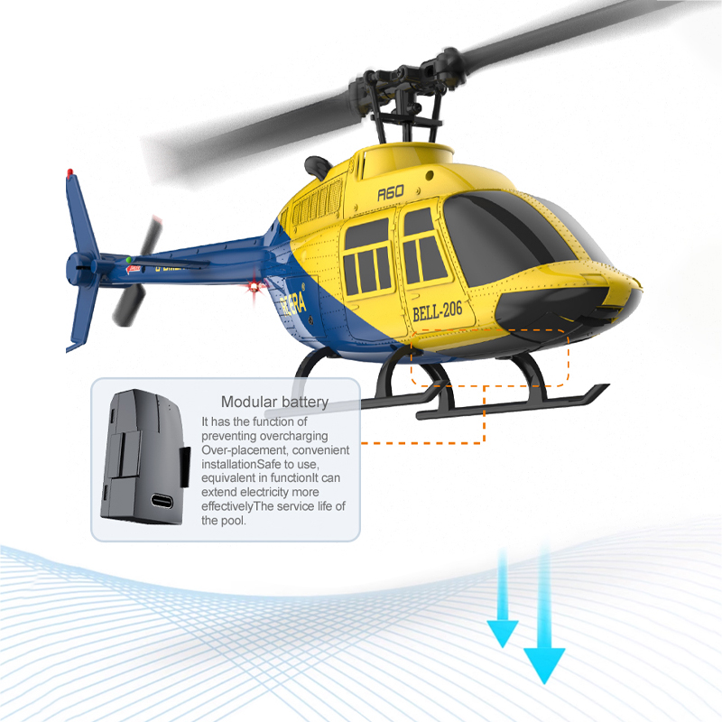 เฮลิคอปเตอร์บังคับวิทยุ A60 2. - Drone Rc Bolide บทวิจารณ์และราคา