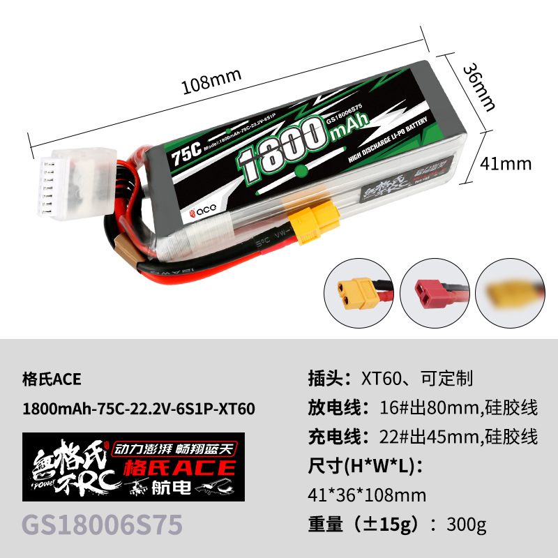 แบตเตอรี่ลิโพ Gens ACE 22.2V 1 - Drone Rc Leading บทวิจารณ์และราคา