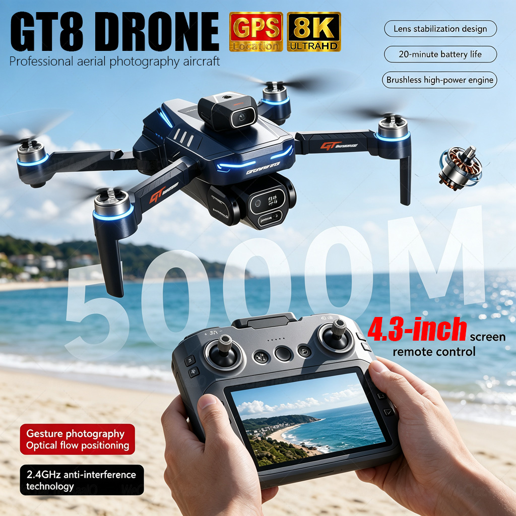 โดรน NEW GT8 HD RC 4K ระดับมือ - Drone E88Pro Rc 4K บทวิจารณ์และราคา