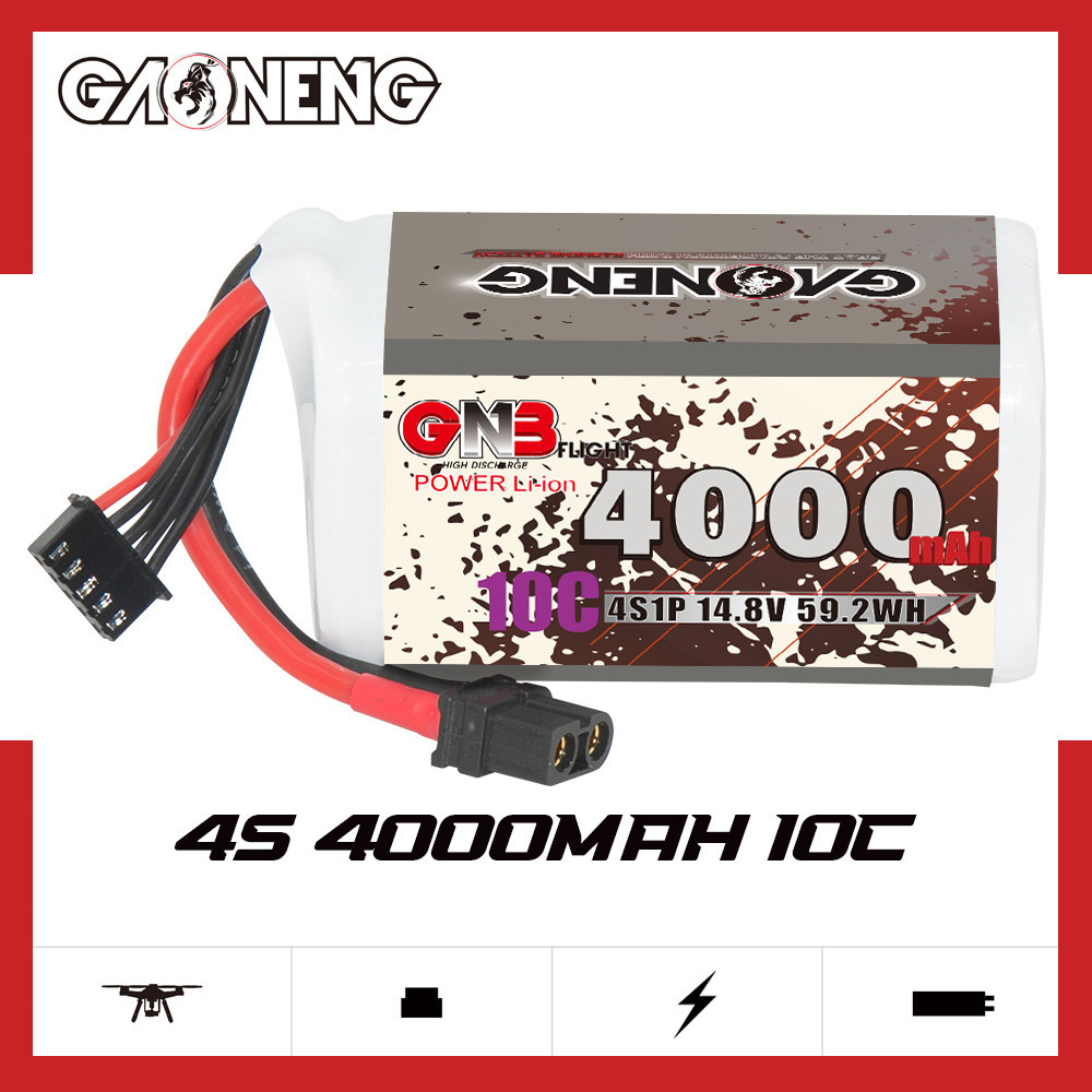 GNB 4000mAh 4S 14.8V 10C 20C พ - Drone Lipo Battery บทวิจารณ์และราคา