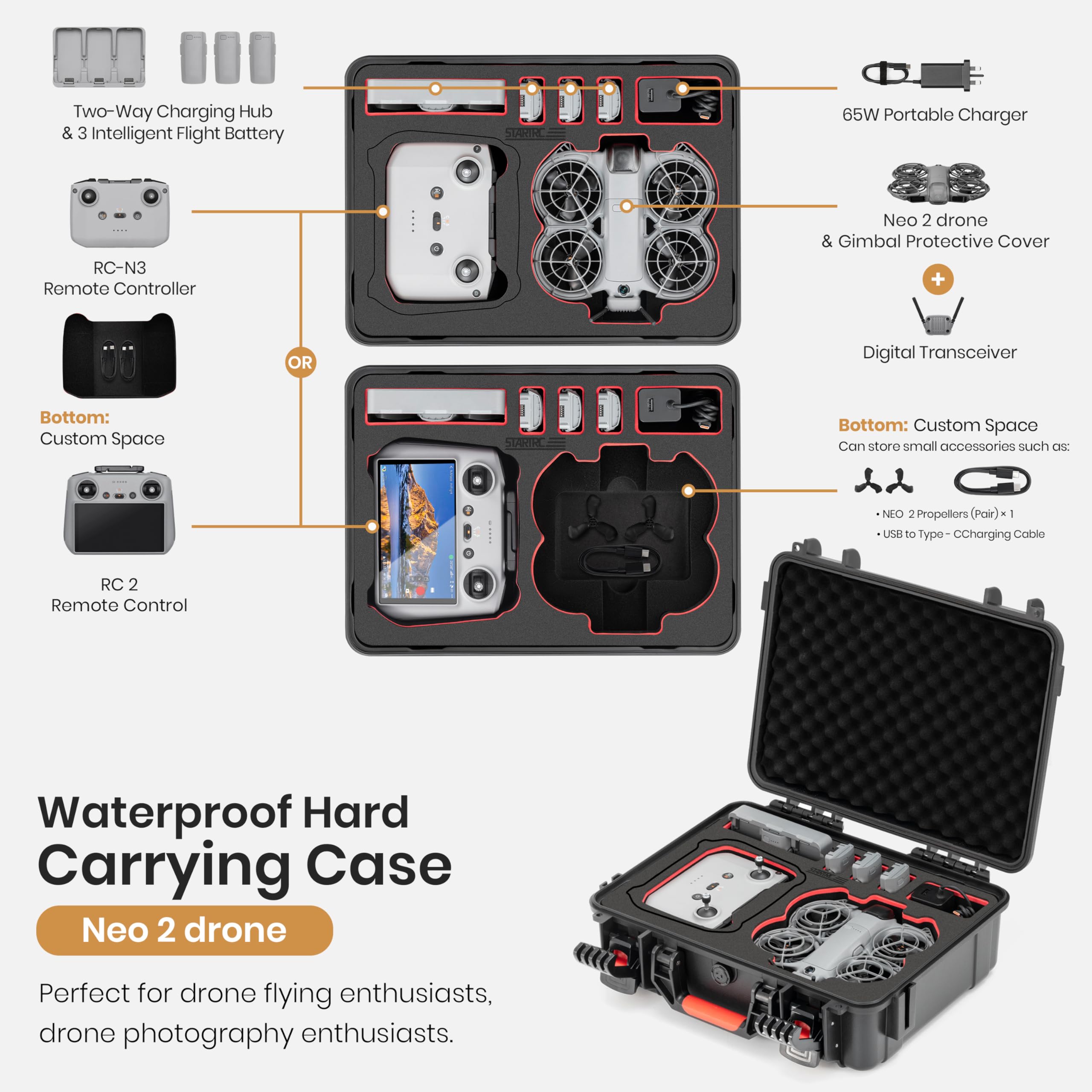กระเป๋าใส่ DJI Neo 2 แบบแข็งกั - Drone Neo Rc บทวิจารณ์และราคา