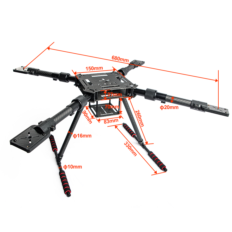 ชุดโครงโดรนพับได้ทำจากคาร์บอนไ - Carbon Fiber Drone Arm บทวิจารณ์และราคา